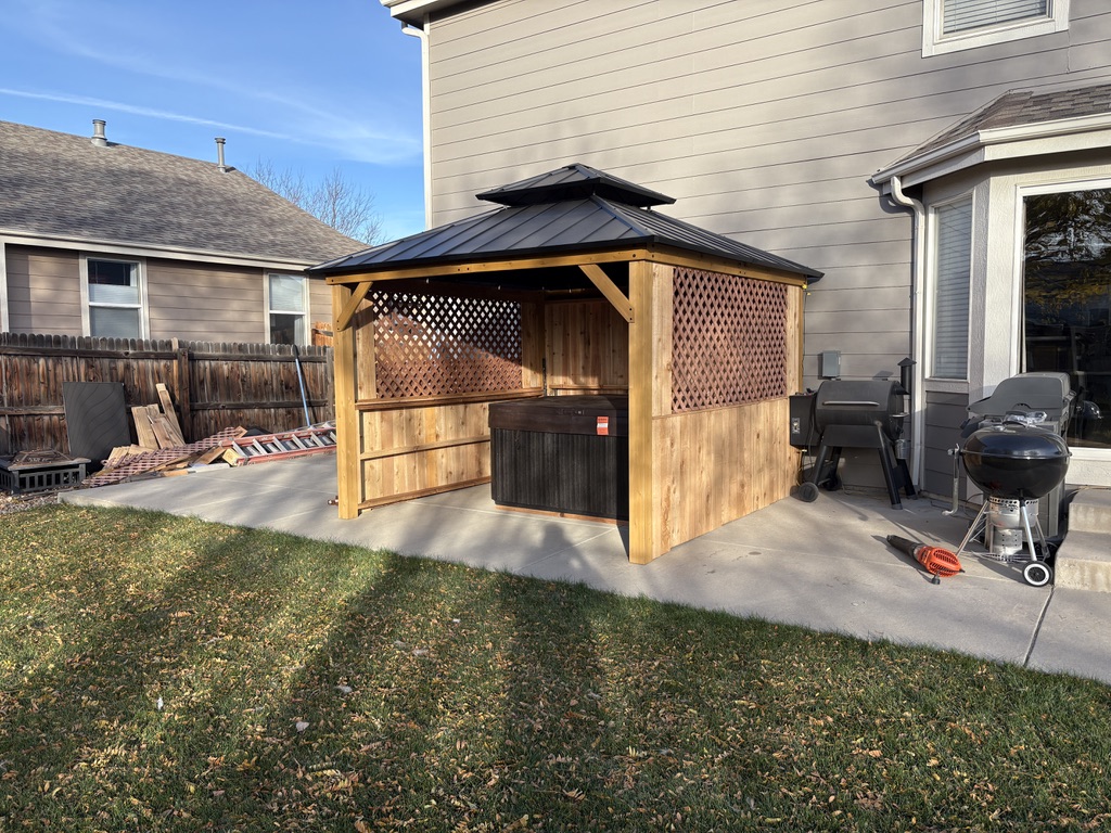 Gazebo Assembly and Privacy Wall Installation in Thornton